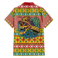 Hawaiian Pineapples Skull Hawaiian Shirt Mele Kalikimaka Palaka Quilt Pattern - Polynesian Pride