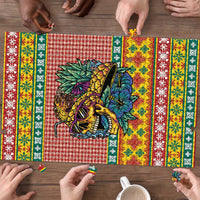 Hawaiian Pineapples Skull Puzzle Mele Kalikimaka Palaka Quilt Pattern - Polynesian Pride
