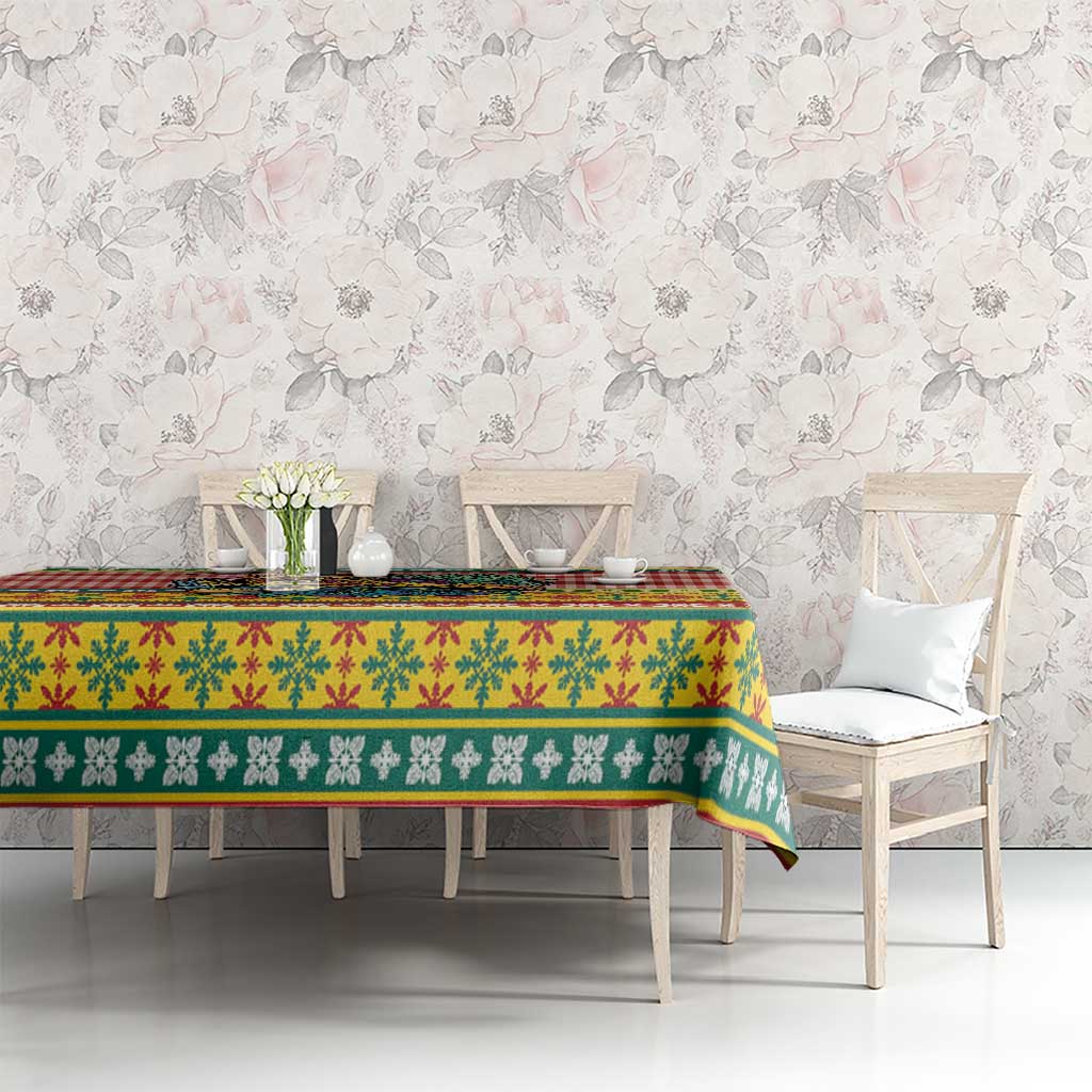 Hawaiian Pineapples Skull Tablecloth Mele Kalikimaka Palaka Quilt Pattern - Polynesian Pride