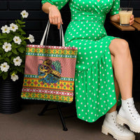 Hawaiian Pineapples Skull Tote Bag Mele Kalikimaka Palaka Quilt Pattern - Polynesian Pride