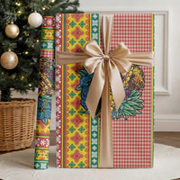 Hawaiian Pineapples Skull Wrapping Paper Mele Kalikimaka Palaka Quilt Pattern - Polynesian Pride