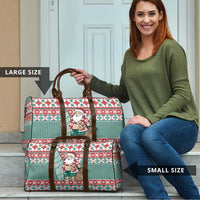 Hawaiian Funny Santa Surf Travel Bag Mele Kalikimaka Palaka Quilt Pattern - Polynesian Pride