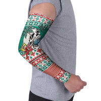 Hawaiian Skull Surfs Arm Sleeves Mele Kalikimaka Palaka Quilt Pattern - Polynesian Pride