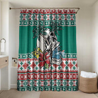 Hawaiian Skull Surfs Bathroom Set Mele Kalikimaka Palaka Quilt Pattern - Polynesian Pride