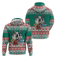 Hawaiian Skull Surfs Hoodie Mele Kalikimaka Palaka Quilt Pattern - Polynesian Pride