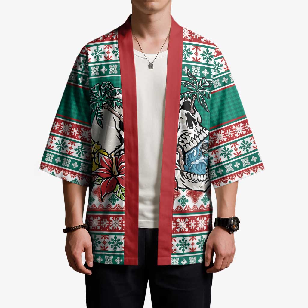 Hawaiian Skull Surfs Kimono Mele Kalikimaka Palaka Quilt Pattern - Polynesian Pride