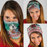 Hawaiian Skull Surfs Neck Gaiter Mele Kalikimaka Palaka Quilt Pattern - Polynesian Pride