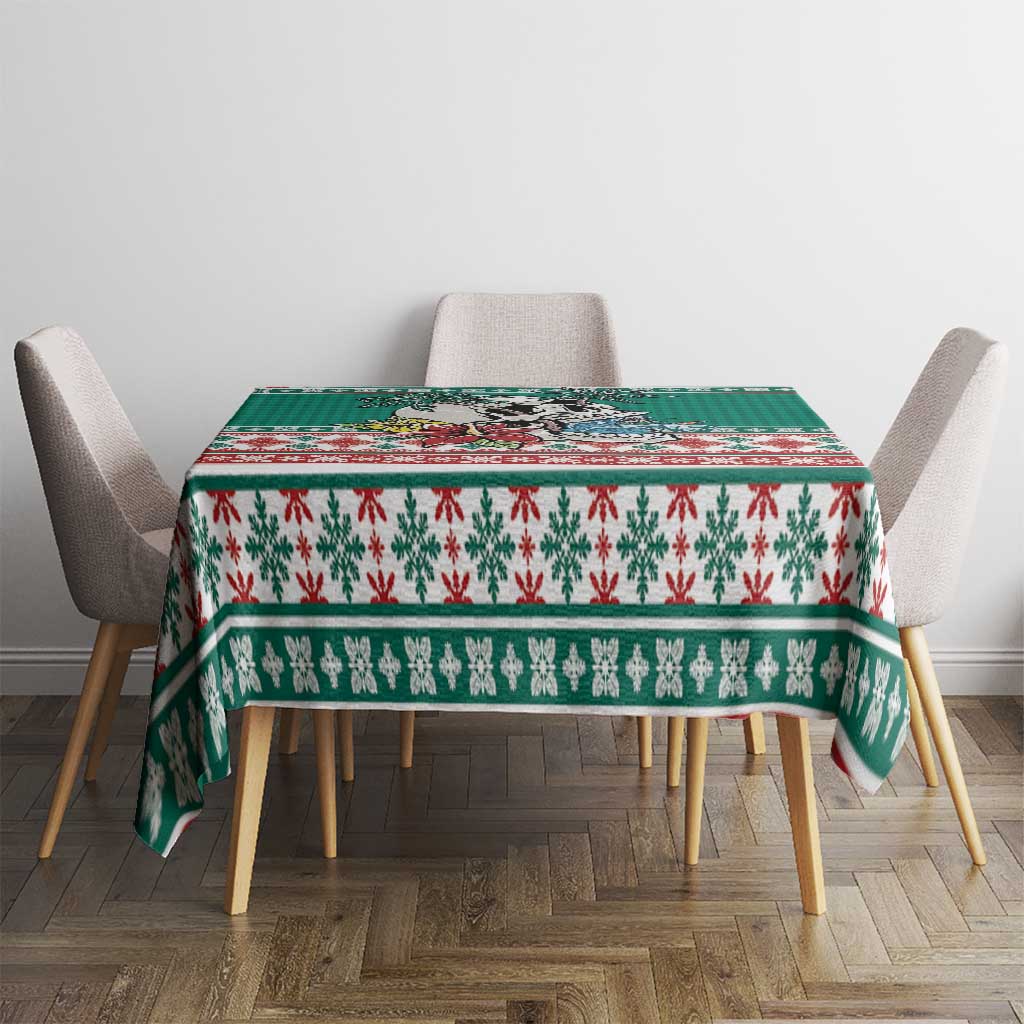 Hawaiian Skull Surfs Tablecloth Mele Kalikimaka Palaka Quilt Pattern - Polynesian Pride