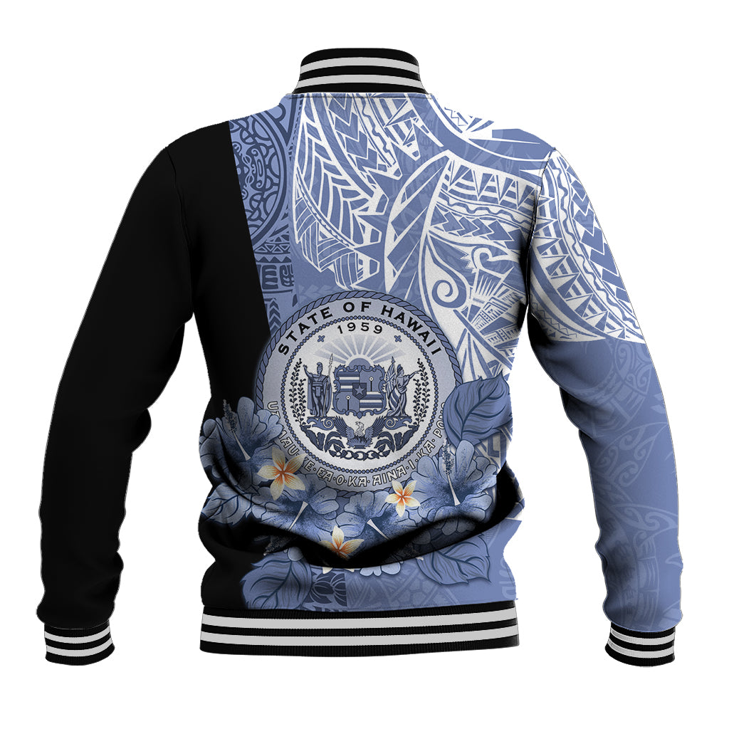 Aloha Vintage Hawaii Tribal Baseball Jacket Blue Style LT9 - Polynesian Pride