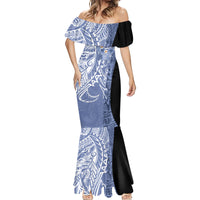 Aloha Vintage Hawaii Tribal Mermaid Dress Blue Style LT9 - Polynesian Pride
