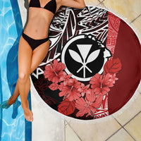Aloha Vintage Hawaii Tribal Beach Blanket Red Style LT9 - Polynesian Pride
