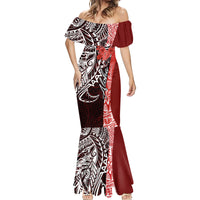 Aloha Vintage Hawaii Tribal Mermaid Dress Red Style LT9 - Polynesian Pride