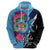 Bula Fiji Vintage Fijian Masi Pattern Hoodie Blue Unique LT9 - Polynesian Pride