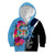 Bula Fiji Vintage Fijian Masi Pattern Kid Hoodie Blue Unique LT9 Zip Hoodie Blue - Polynesian Pride