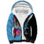 Bula Fiji Vintage Fijian Masi Pattern Sherpa Hoodie Blue Unique LT9 Unisex Blue - Polynesian Pride