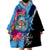 Bula Fiji Vintage Fijian Masi Pattern Wearable Blanket Hoodie Blue Unique LT9 - Polynesian Pride