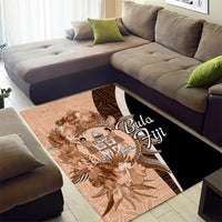 Bula Fiji Vintage Fijian Masi Pattern Area Rug Peach Fuzz Unique LT9 - Polynesian Pride