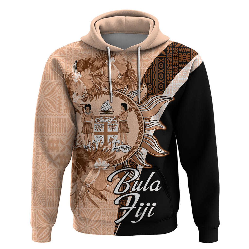 Bula Fiji Vintage Fijian Masi Pattern Hoodie Peach Fuzz Unique LT9 Pullover Hoodie Peach Fuzz - Polynesian Pride