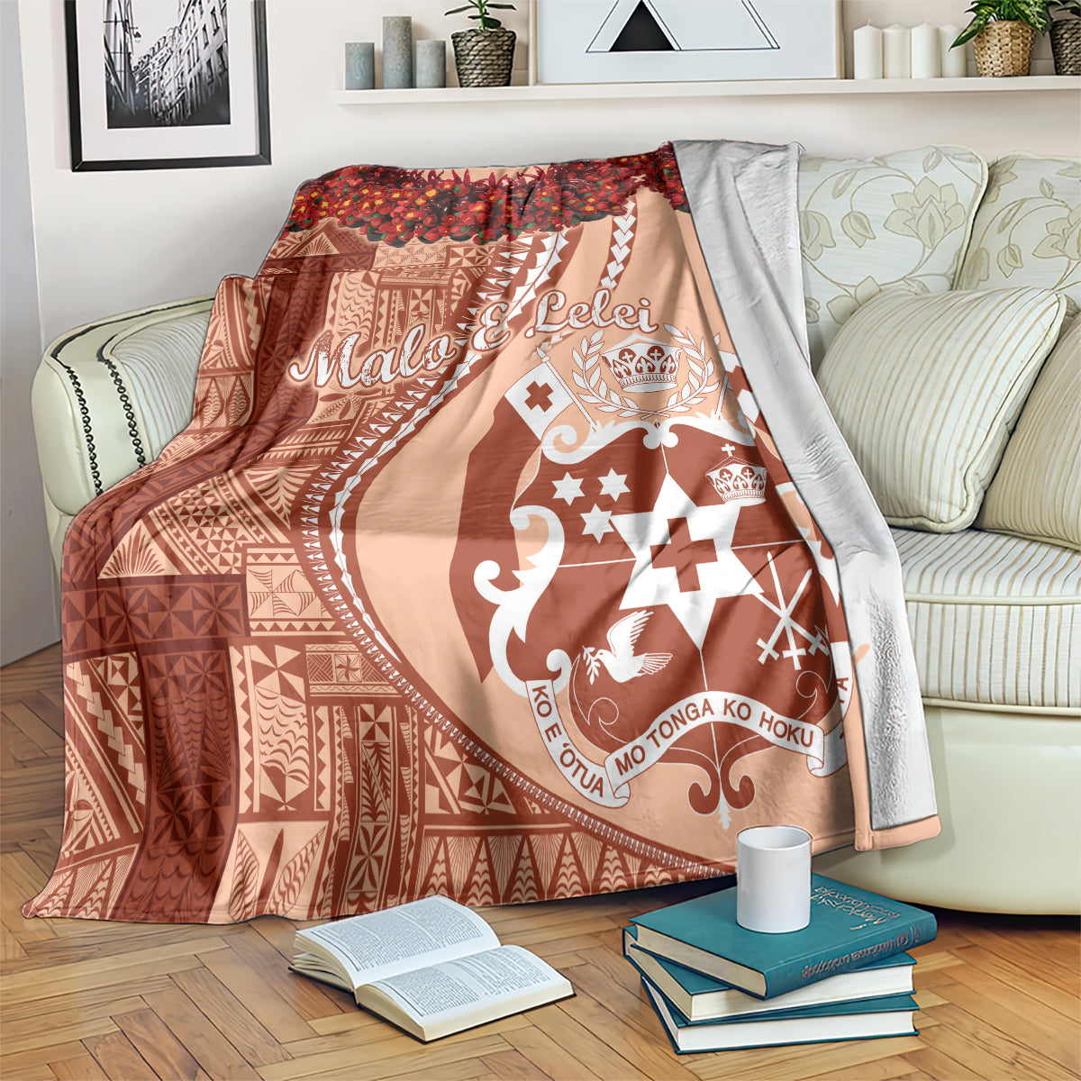 Vintage Tonga Kahoa Heilala Flower Blanket LT9 - Polynesian Pride