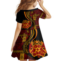 Vintage Tonga Malo E Lelei Ngatu Pattern Family Matching Off Shoulder Maxi Dress and Hawaiian Shirt LT9 - Polynesian Pride