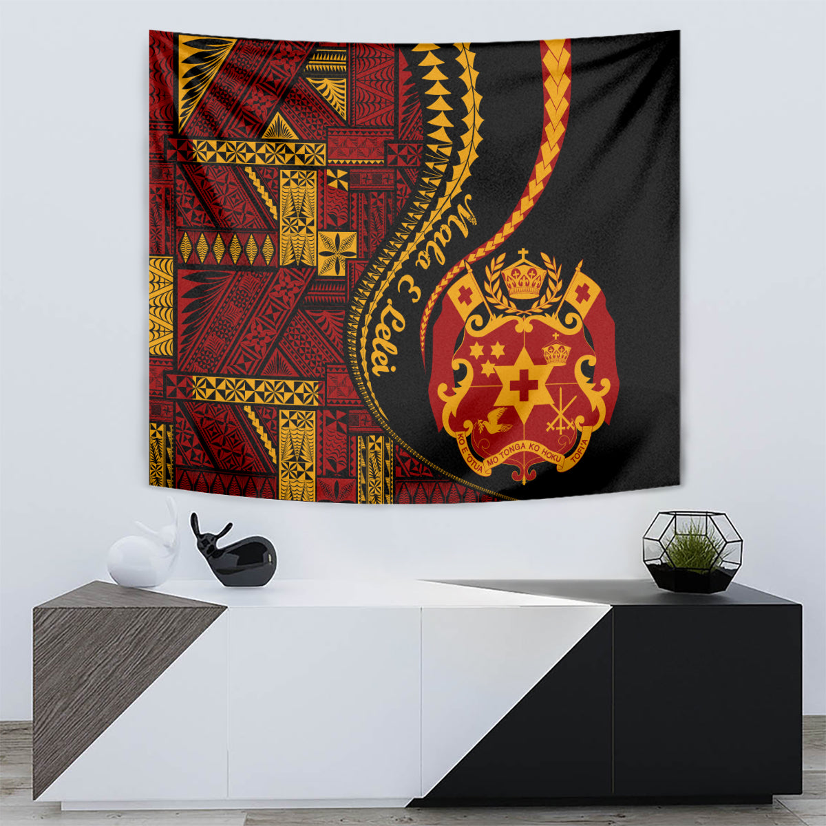 Vintage Tonga Malo E Lelei Ngatu Pattern Tapestry LT9 - Polynesian Pride