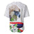 Philippines Eagle and Sampaguita Flowers Baseball Jersey Polynesian Pattern