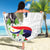 Philippines Eagle and Sampaguita Flowers Beach Blanket Polynesian Pattern