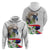 Philippines Eagle and Sampaguita Flowers Hoodie Polynesian Pattern