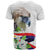 Philippines Eagle and Sampaguita Flowers T Shirt Polynesian Pattern