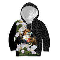 Philippines Eagle with Coat Of Arm Kid Hoodie Simple Sampaguita Jasmine