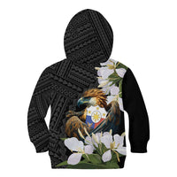 Philippines Eagle with Coat Of Arm Kid Hoodie Simple Sampaguita Jasmine