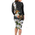 Philippines Eagle with Coat Of Arm Long Sleeve Bodycon Dress Simple Sampaguita Jasmine