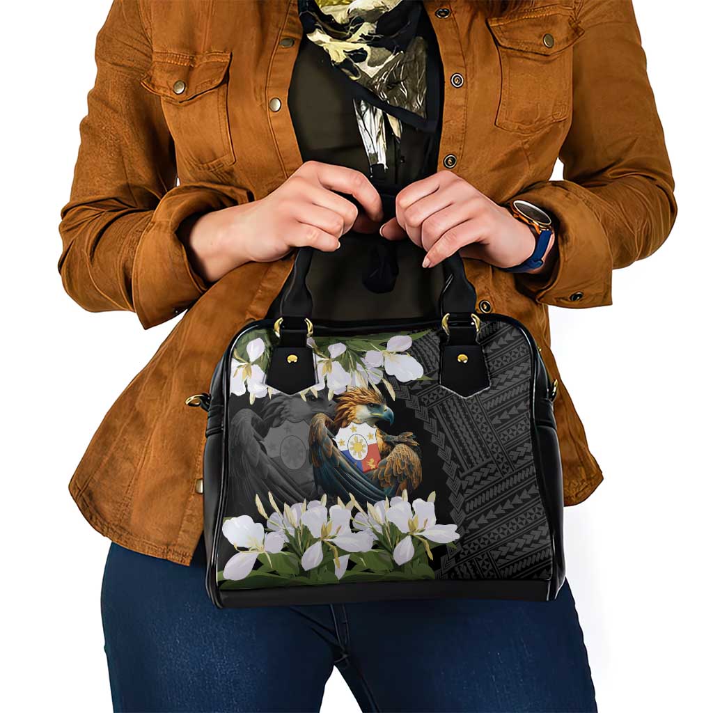 Philippines Eagle with Coat Of Arm Shoulder Handbag Simple Sampaguita Jasmine