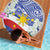 Philippines Flag Beach Blanket Sampaguita Jasmine with Polynesian Tribal