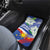 Philippines Flag Car Mats Sampaguita Jasmine with Polynesian Tribal