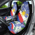 Philippines Flag Car Seat Cover Sampaguita Jasmine with Polynesian Tribal