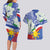 Philippines Flag Couples Matching Long Sleeve Bodycon Dress and Hawaiian Shirt Sampaguita Jasmine with Polynesian Tribal