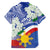 Philippines Flag Family Matching Off The Shoulder Long Sleeve Dress and Hawaiian Shirt Sampaguita Jasmine with Polynesian Tribal