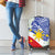 Philippines Flag Luggage Cover Sampaguita Jasmine with Polynesian Tribal