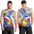 Philippines Flag Men Tank Top Sampaguita Jasmine with Polynesian Tribal