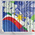 Philippines Flag Shower Curtain Sampaguita Jasmine with Polynesian Tribal