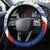 Philippines Flag Steering Wheel Cover Sampaguita Jasmine with Polynesian Tribal