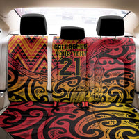 New Zealand Rangatira Custom Back Car Seat Cover Red and Gold Niho Taniwha Maori Tribal LT9 - Polynesian Pride
