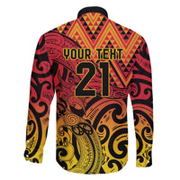 New Zealand Rangatira Custom Family Matching Puletasi and Hawaiian Shirt Red and Gold Niho Taniwha Maori Tribal