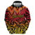 New Zealand Rangatira Custom Hoodie Red and Gold Niho Taniwha Maori Tribal
