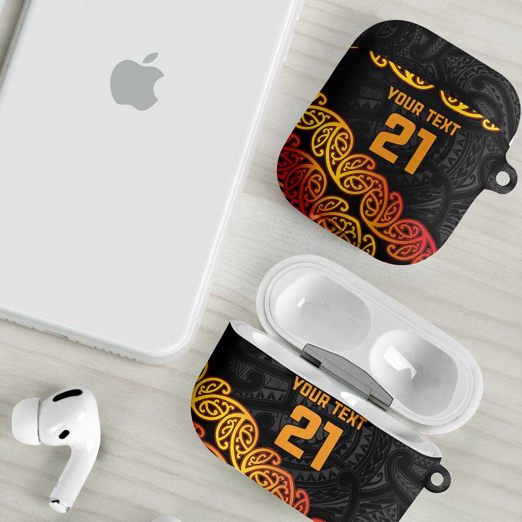 New Zealand Rugby Pacific Custom AirPods Case Rangatira Maori Kowhaiwhai Pattern - Polynesian Pride