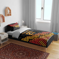 New Zealand Rugby Pacific Custom Bedding Set Rangatira Maori Kowhaiwhai Pattern