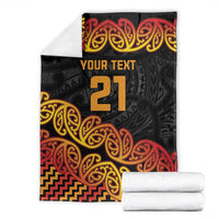 New Zealand Rugby Pacific Custom Blanket Rangatira Maori Kowhaiwhai Pattern