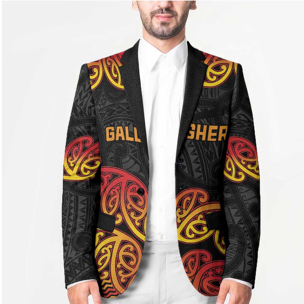 New Zealand Rugby Pacific Custom Blazer Rangatira Maori Kowhaiwhai Pattern LT9 - Polynesian Pride