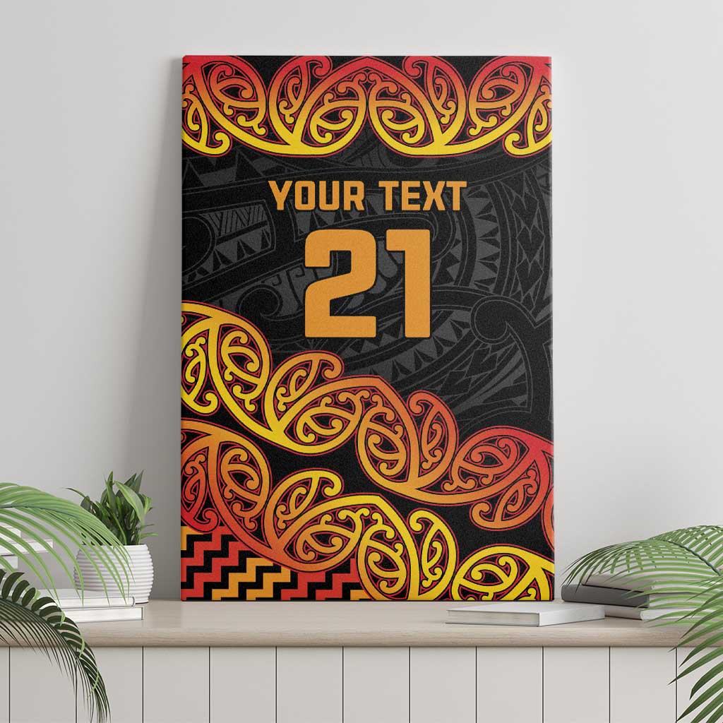 New Zealand Rugby Pacific Custom Canvas Wall Art Rangatira Maori Kowhaiwhai Pattern